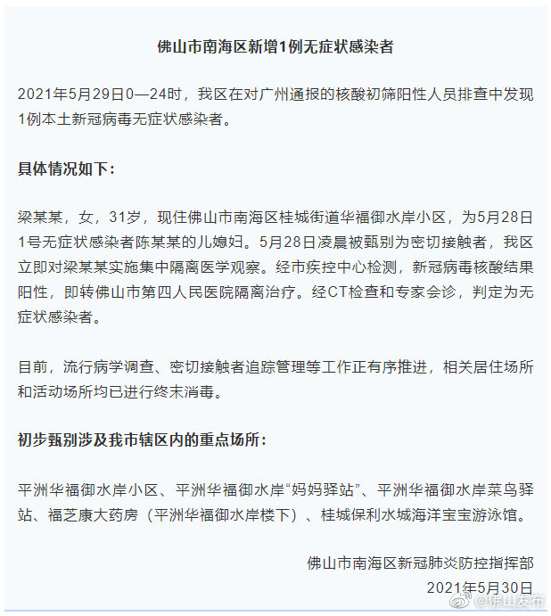 佛山疫情涉及地区分布/佛山疫情区域分布-第1张图片