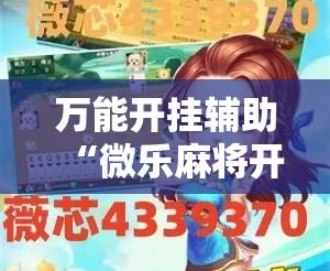 3分钟教程“手机微乐麻将万能开挂器怎么使用”详细分享装挂步骤-第2张图片